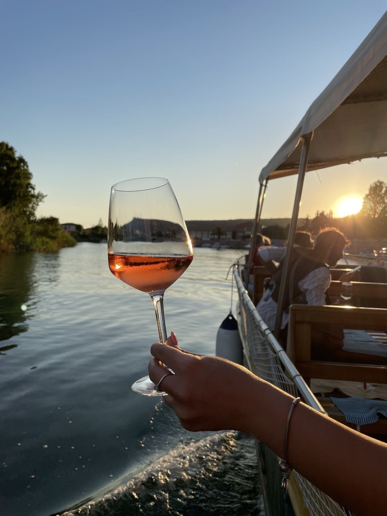 A glass, as evening falls
