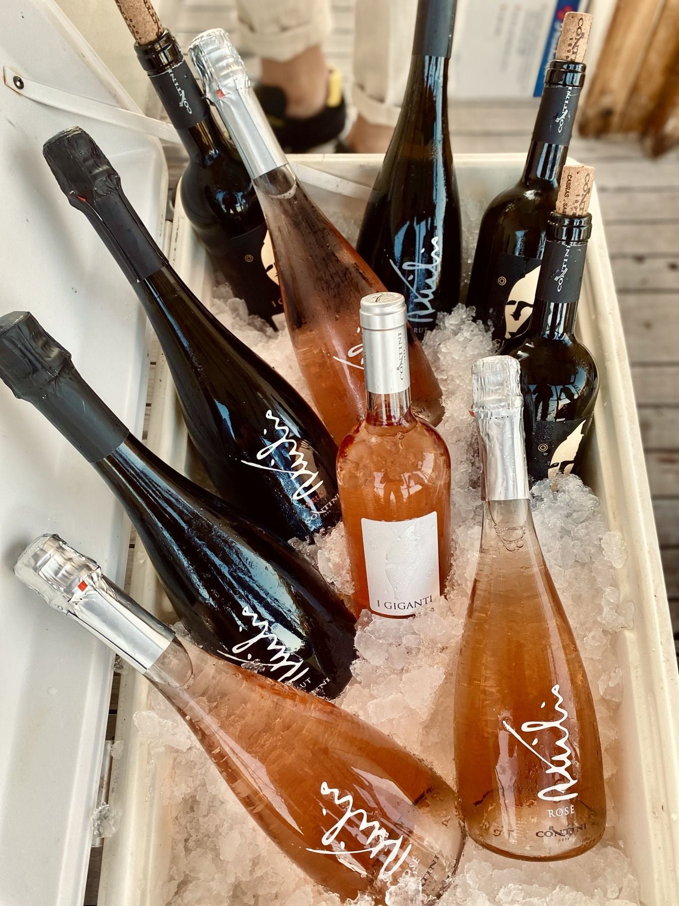 The selection, chilled just right